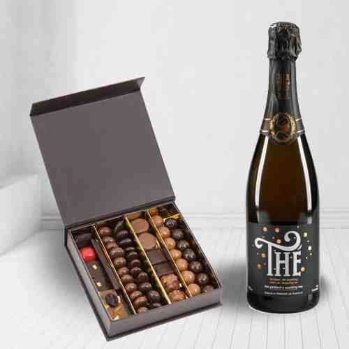 Bubbles and chocolate-Send Chocolates Box to Nice