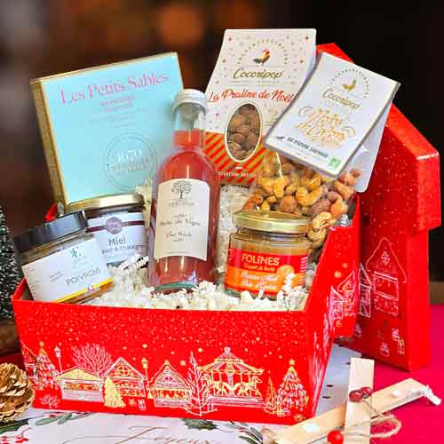 Joyful Christmas Gourmet Collection-Holiday Sweet And Savory Hamper Delivered In Dijon