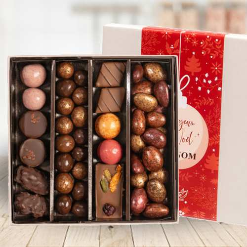 Merry Christmas Chocolate Box-Exquisite Holiday Chocolate Gift Box