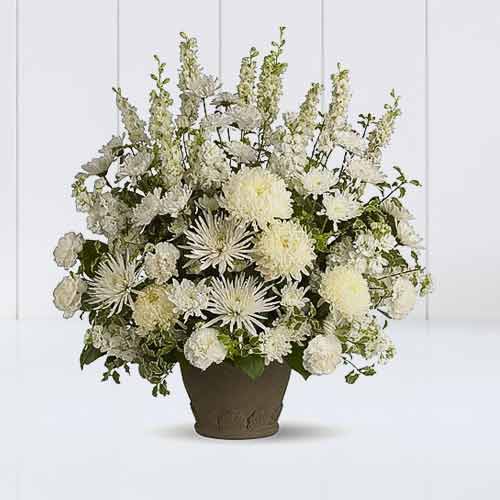 Funeral Flower Arrangement - Memories to Treasure | Funeral flower  arrangements, Sympathy flowers, Funeral flowers