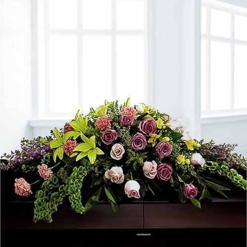 A Sunshine Reminder-Send Casket Flower Arrangements France